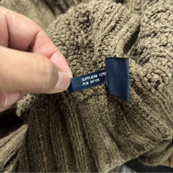 Polo Ralph Lauren Women's Cable Knit Sweater XXL Brown Long Sleeve Mock Neck - Picture 7 of 11